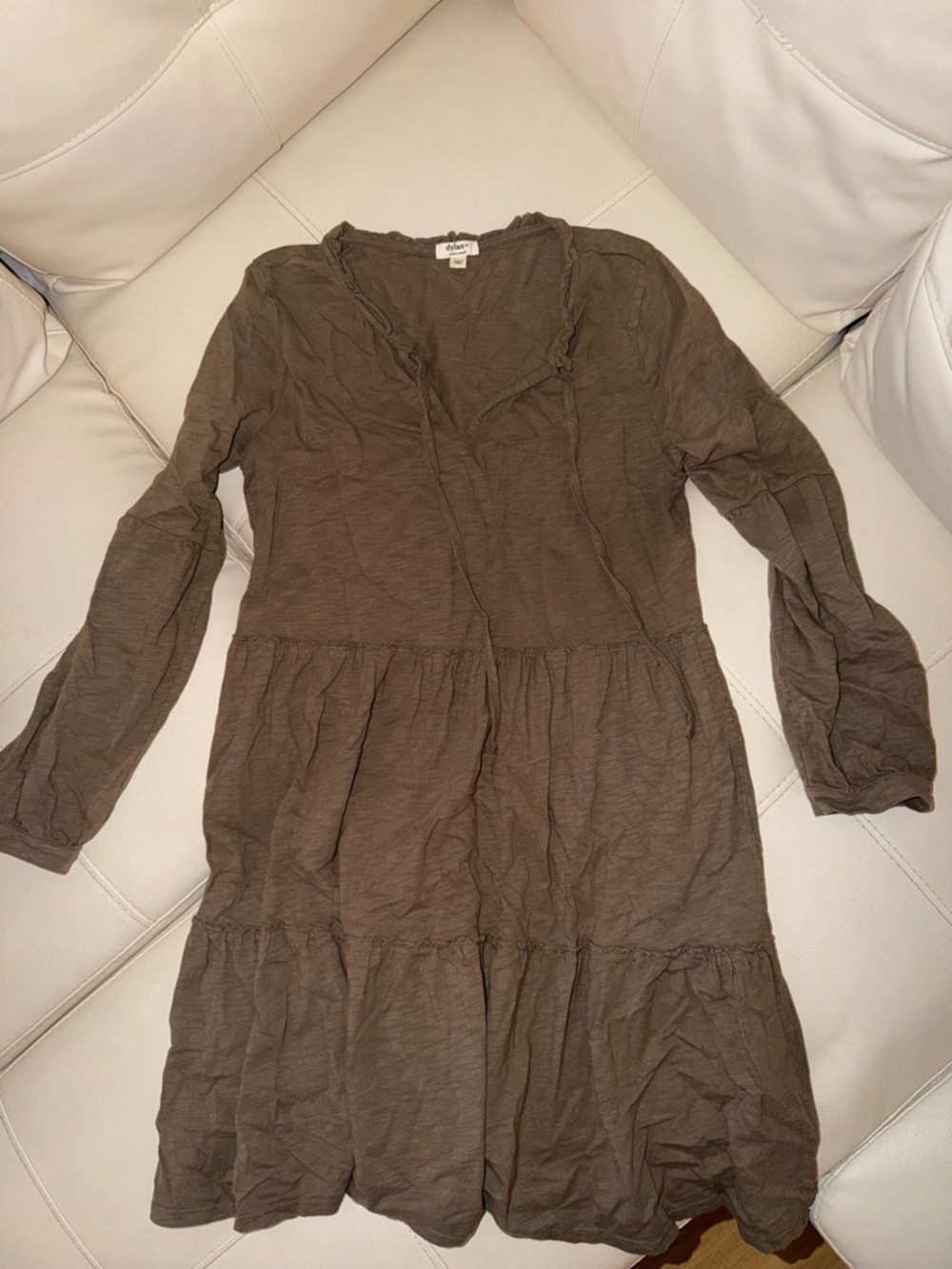 dylan Brown Tiered Long-Sleeve Ruffle Dress